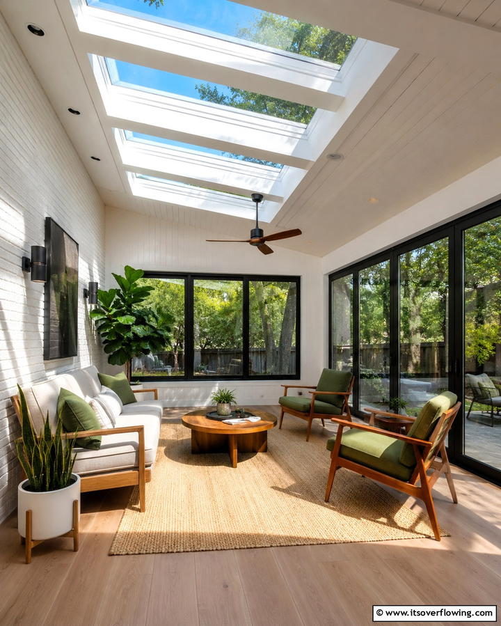 Skylights for Natural Illumination - 25 Three Season Porch Ideas for Year-Round Enjoyment