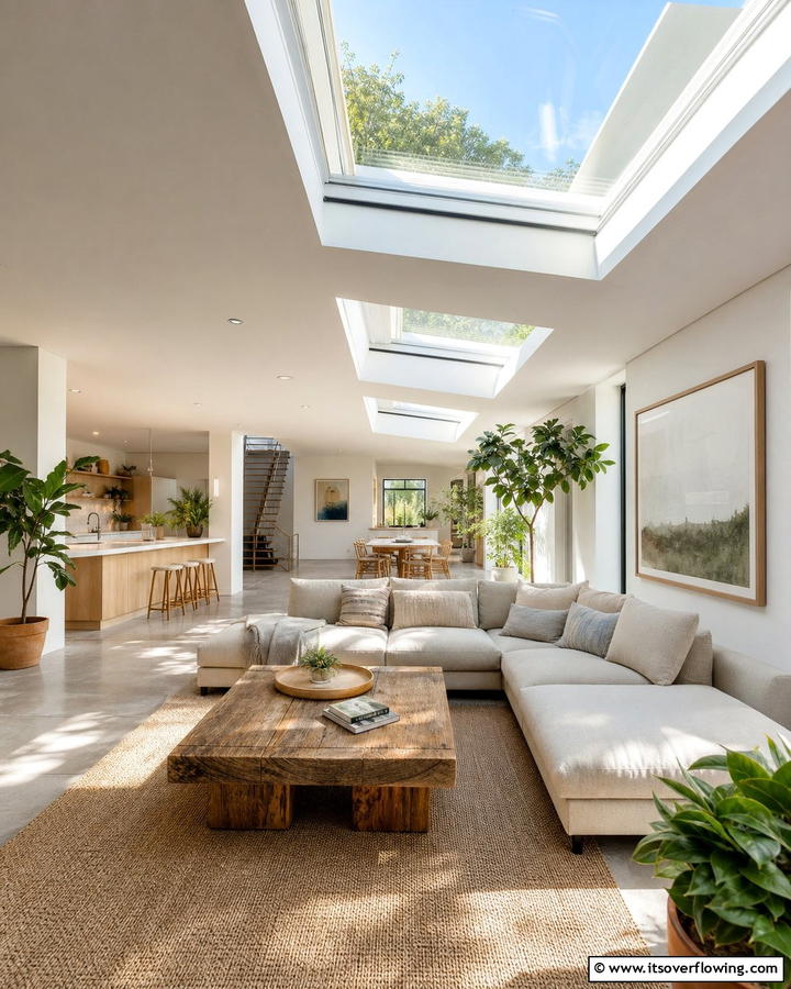 Skylights for Natural Illumination - 20 Basement Lighting Ideas to Brighten Your Space
