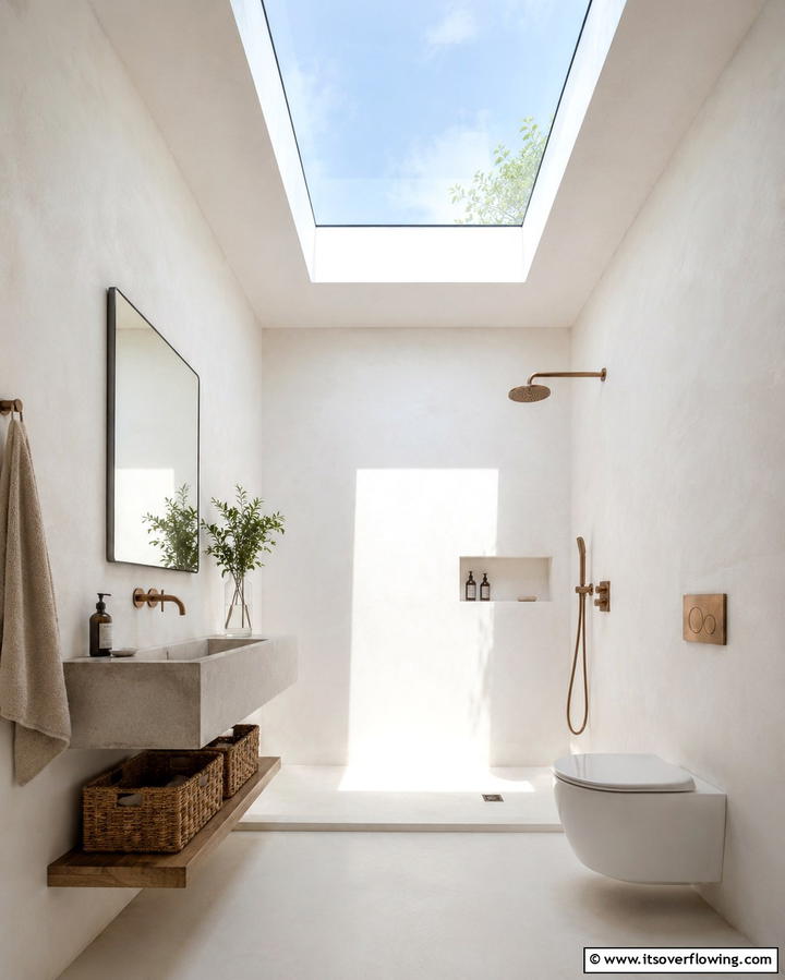 Skylights for Natural Light - 25 Small Ensuite Design Ideas for Compact Bathrooms