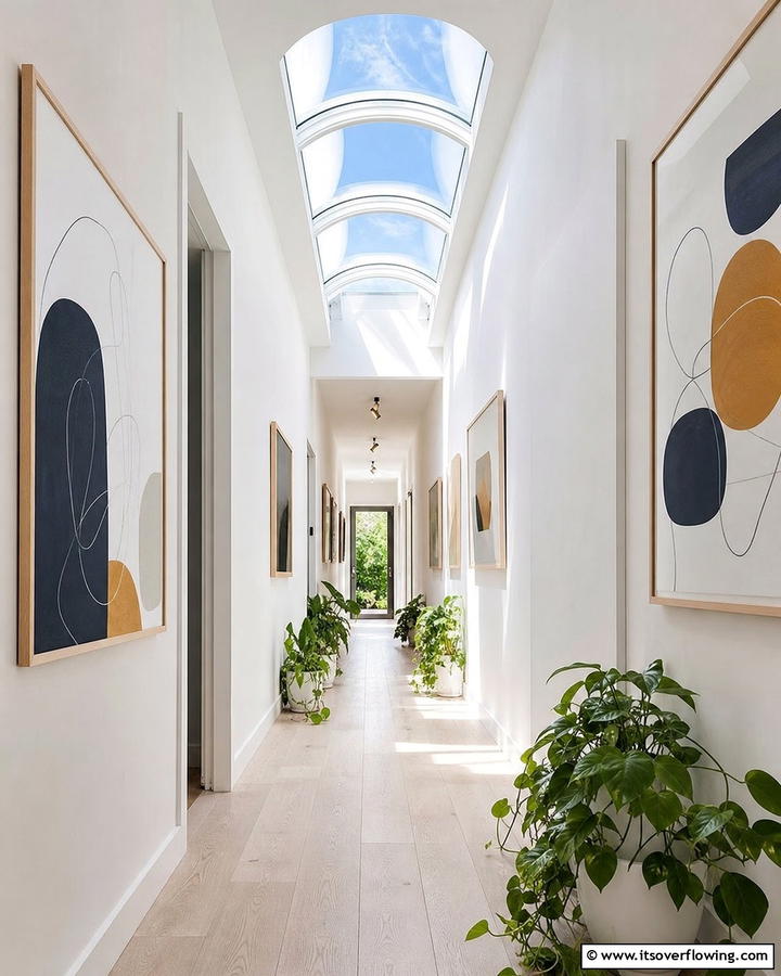 Skylights for Natural Light - 20 Narrow Hallway Lighting Ideas to Brighten Your Space