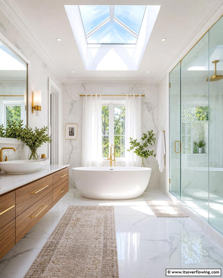 Skylights for Natural Light - 25 Bathroom Remodel Ideas for a Fresh New Look