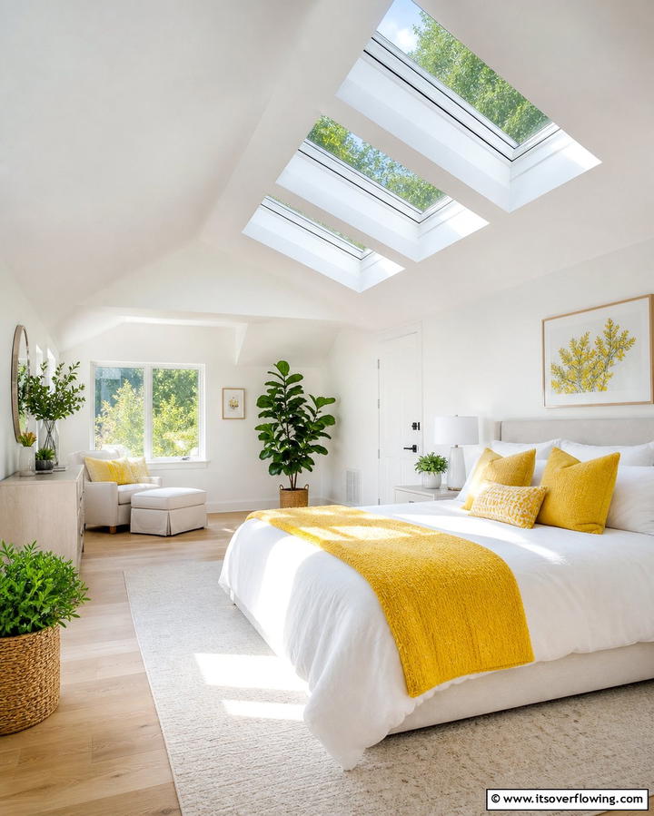 Skylights for Natural Light - 25 Low Sloped Ceiling Bedroom Ideas for Unique Spaces