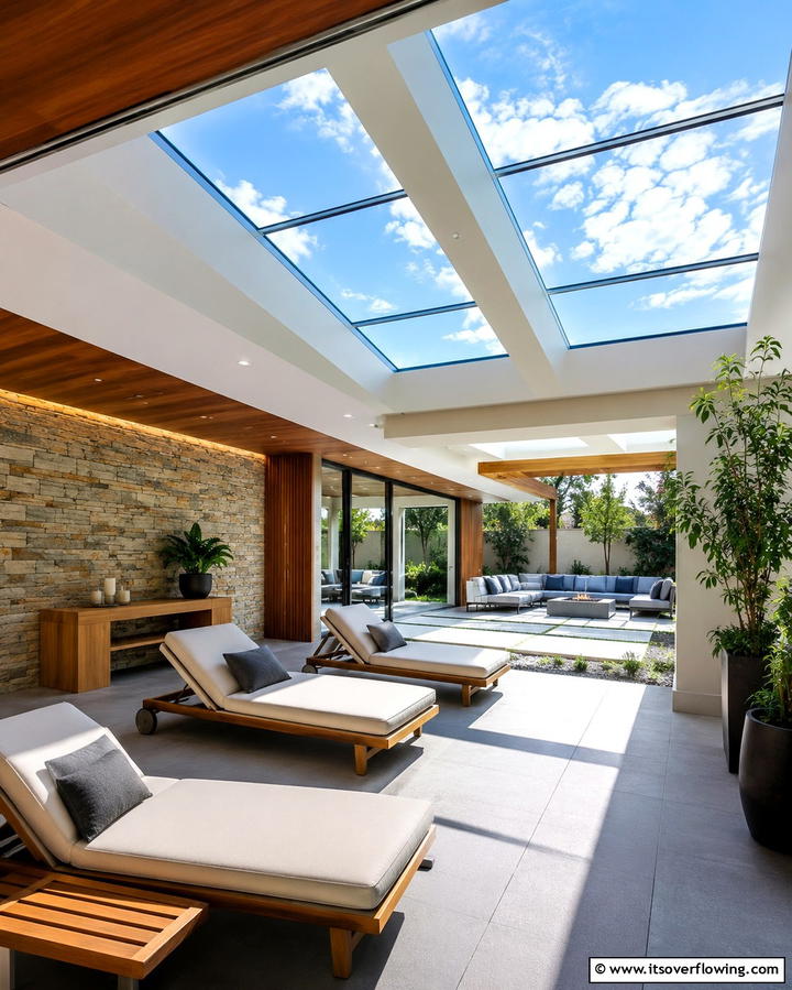 Skylights for Natural Light - 25 Patio Ceiling Ideas for Stylish Outdoor Spaces