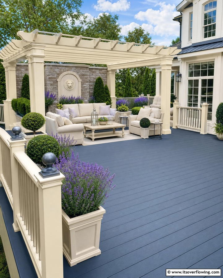 Slate Blue and Ivory - 30 Two-Tone Deck Color Schemes for Dynamic Outdoor Spaces