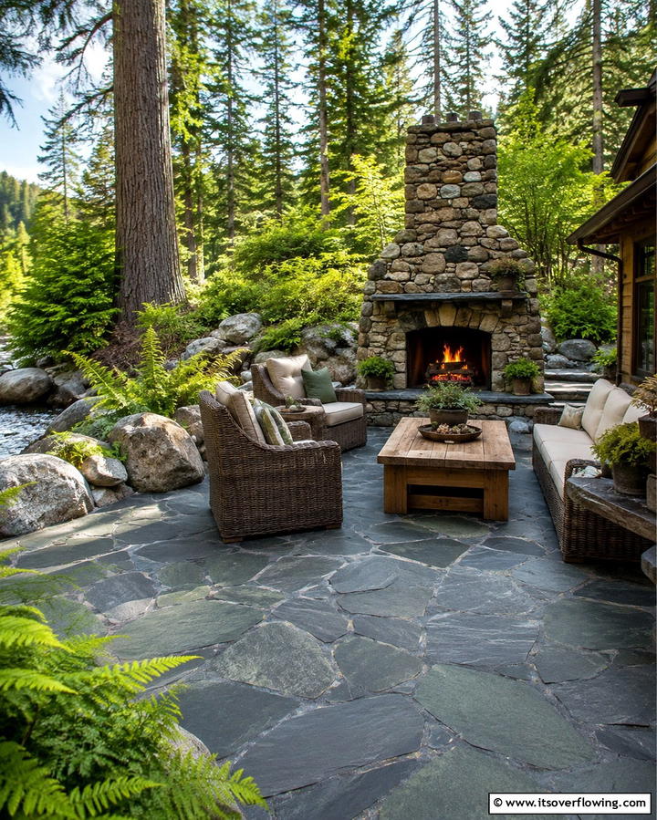 Slate Tiles for a Natural Look - 25 Patio Tile Ideas to Upgrade Your Outdoor Flooring