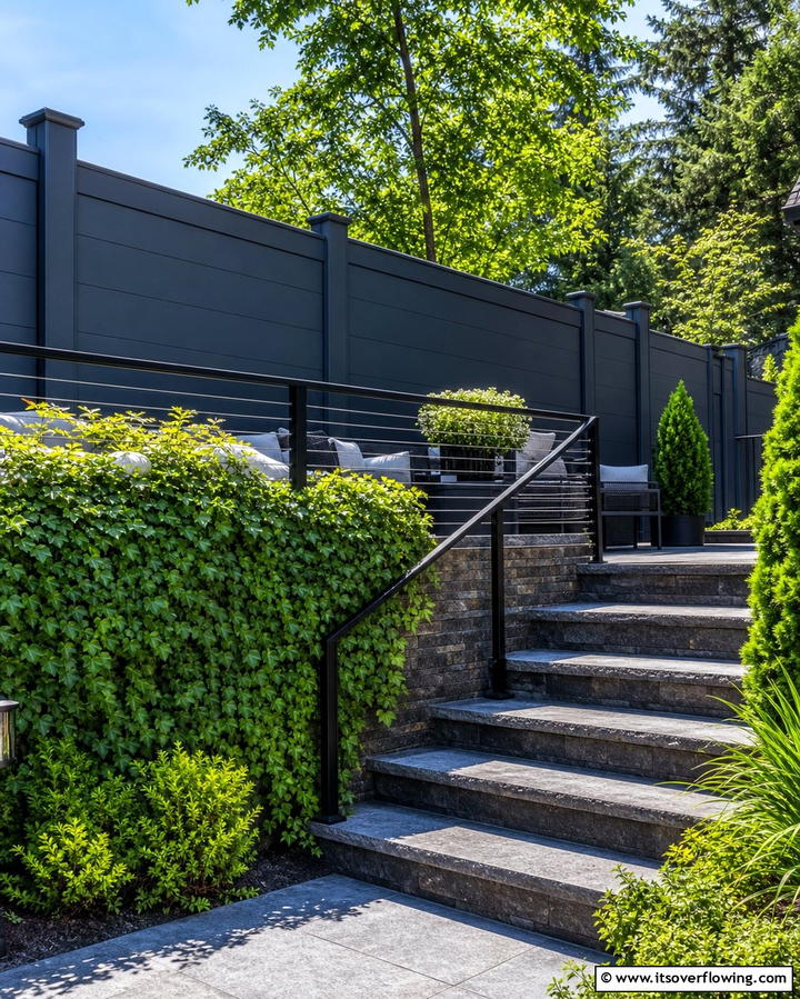 Slate Vinyl Fence - 25 Vinyl Fence Colors to Enhance Your Outdoor Space