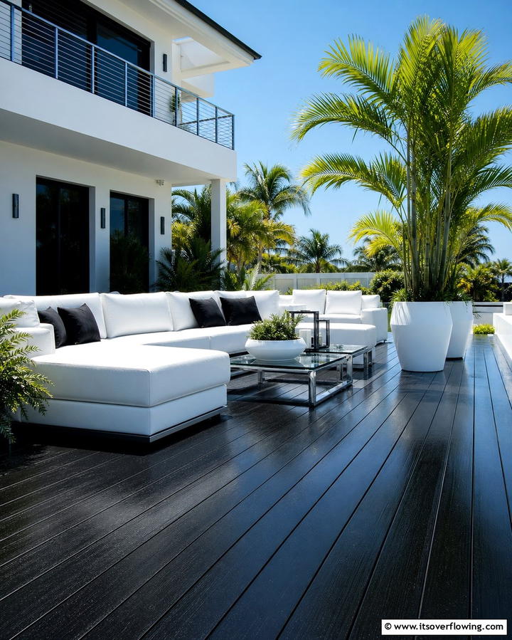 Sleek Black Decks - 25 Deck Color Ideas to Transform Your Outdoor Space