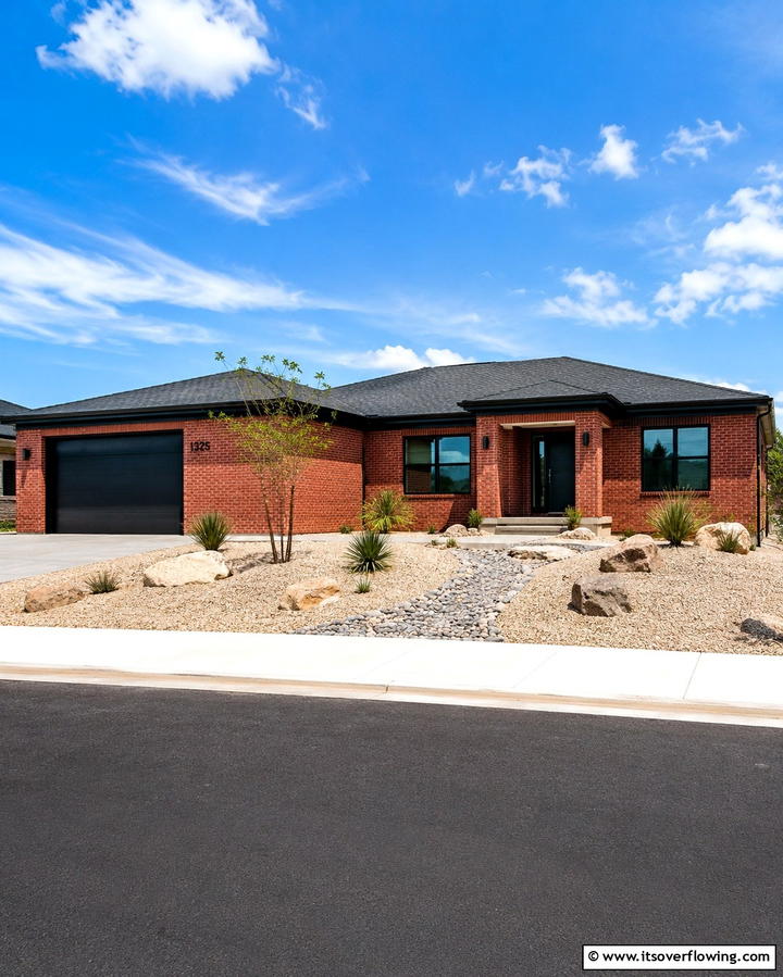Sleek Black Fascia Boards - 25 Red Brick House with Black Trim Design Ideas