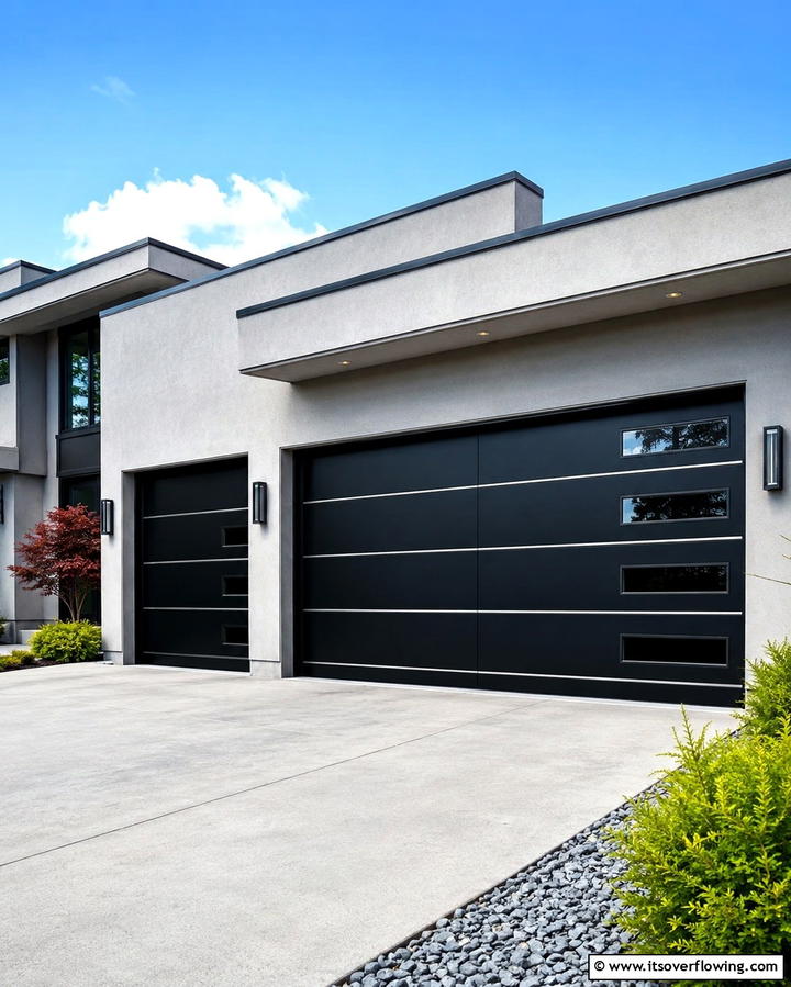 Sleek Black Garage DoorsExact - 25 Black Garage Ideas for a Sleek and Functional Space