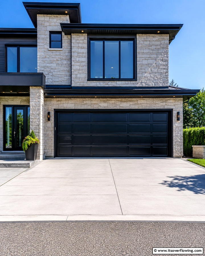 Sleek Black Garage DoorsOne - 25 Black Garage Ideas for a Sleek and Functional Space