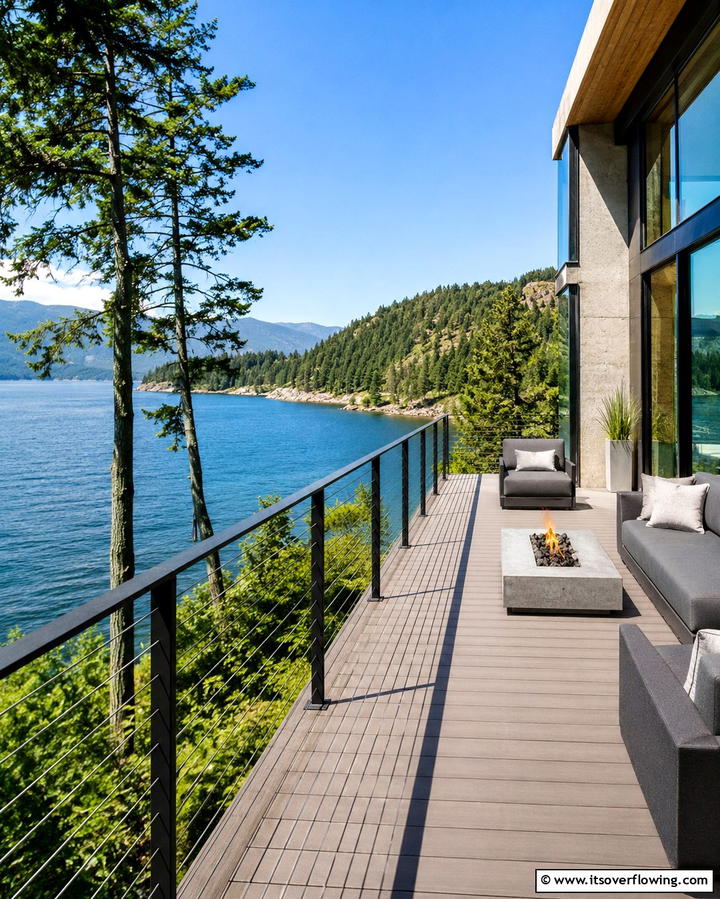 Sleek Cable Rails for a Modern Look - 25 Horizontal Deck Railing Ideas for Modern Homes