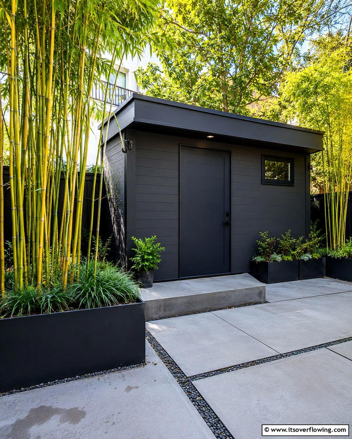 Sleek Charcoal Gray - 25 Shed Color Ideas to Brighten Your Outdoor Space
