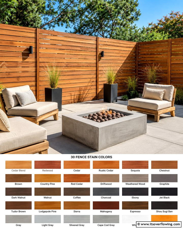 Sleek Charcoal Touch - 30 Fence Stain Colors to Enhance Wood’s Natural Look