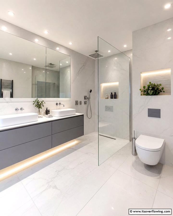 Sleek Contemporary Design - 21 Luxury Bathroom Ideas for a Spa-Like Retreat