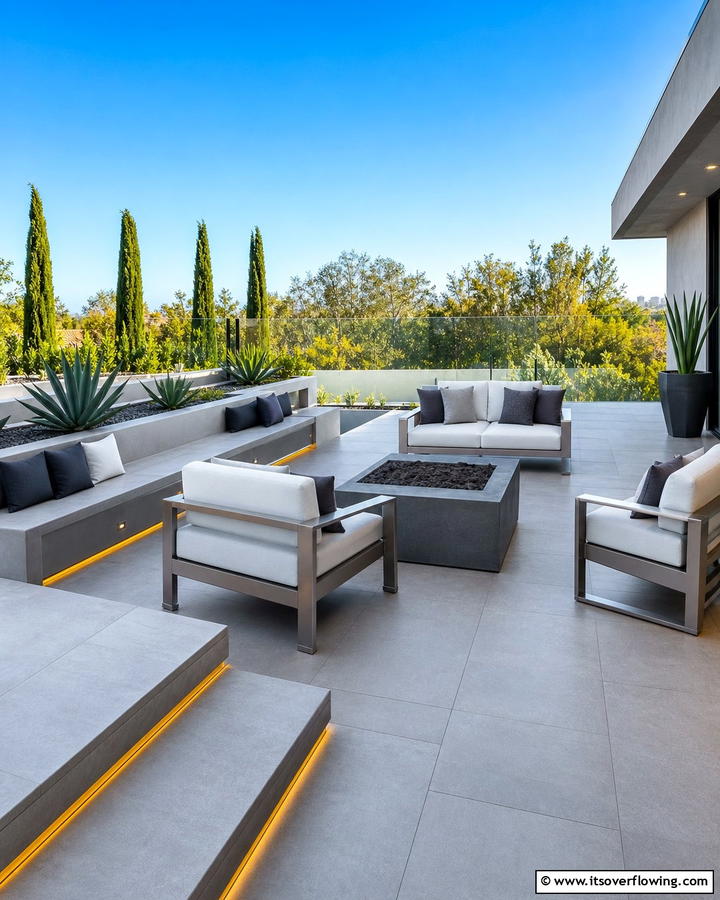 Sleek Contemporary Terrace - 21 Outdoor Living Room Ideas for Relaxation & Entertaining