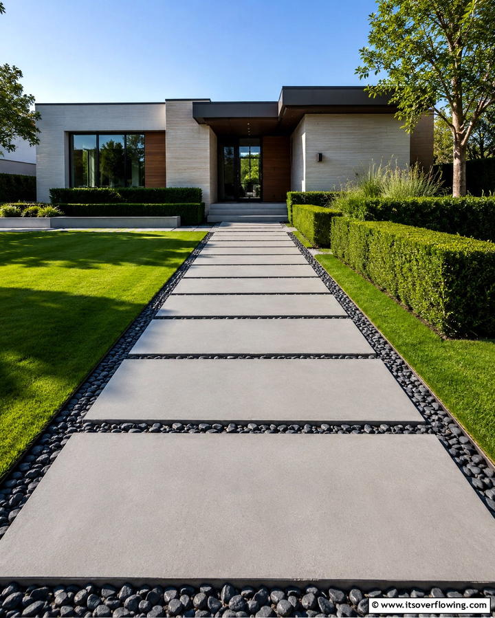 Sleek Geometric Facade - 30 Minimalist House Exterior Ideas- Clean & Modern Designs