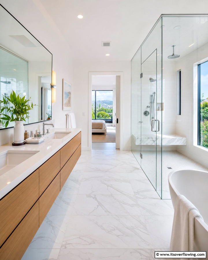 Sleek Glass Sanctuary - 21 Bathroom Shower Ideas to Upgrade Your Daily Routine