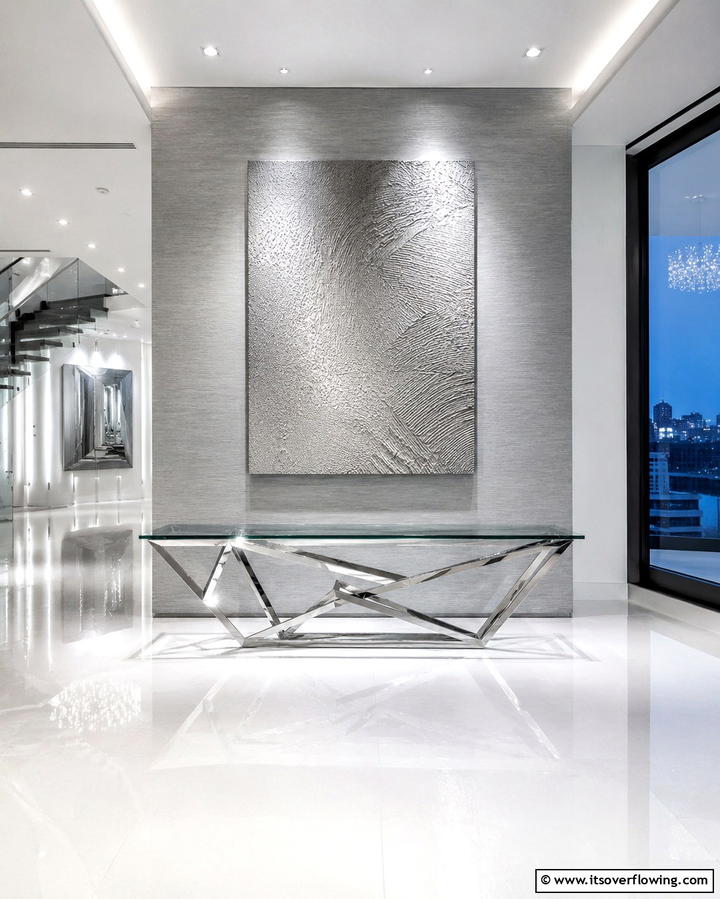 Sleek Glass and Metal Bench - 30 Functional Entryway Bench Solutions for Organized Homes