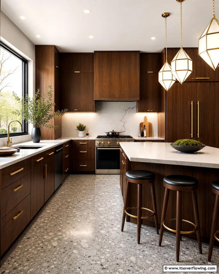 Sleek Hardware Accents - 25 Mid-century Modern Kitchen Ideas for a Retro and Functional Space