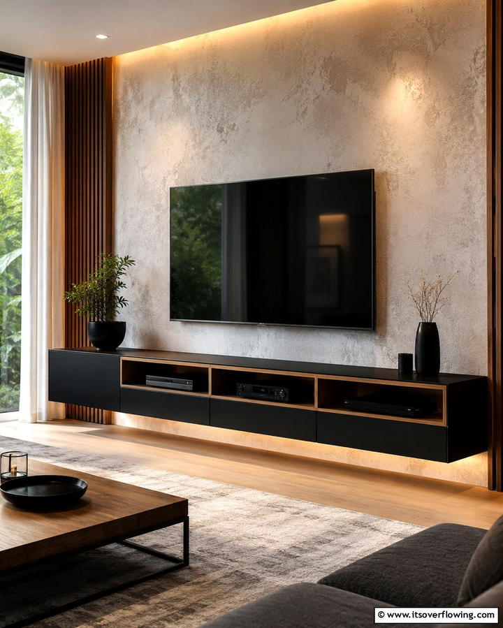 Sleek Media Consoles - 30 Living Room Furniture Layout Ideas for Optimal Flow