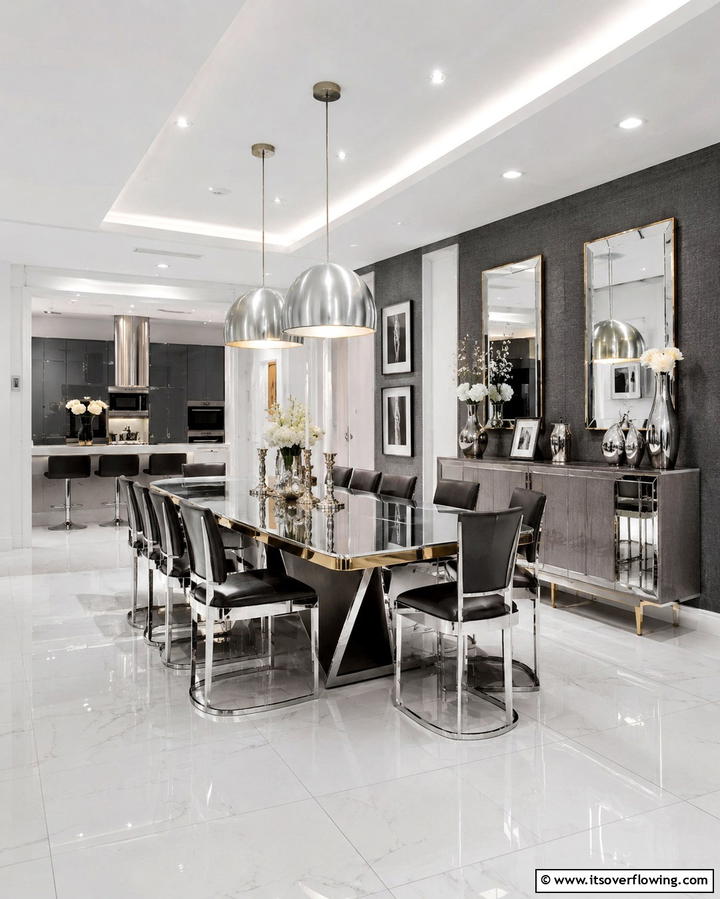 Sleek Metallic Accents - 30 2000s Interior Design Ideas for Retro Revival
