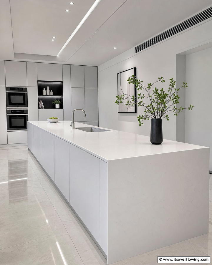 Sleek Minimalist Countertops - 21 Kitchen Peninsula Ideas for Functional Layouts