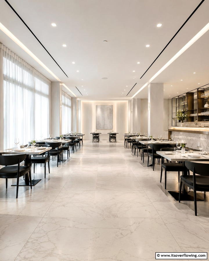 Sleek Minimalist Design for Sophistication - 25 Restaurant Interior Design Ideas for a Unique Ambiance