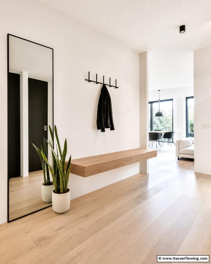 Sleek Minimalist Entryway - 30 Modern Entryway Ideas- First Impressions with Style
