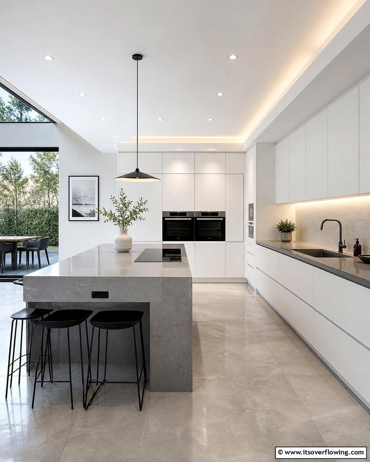 Sleek Minimalist Finishes - 21 Luxury Kitchen Ideas for a High-End Culinary Experience