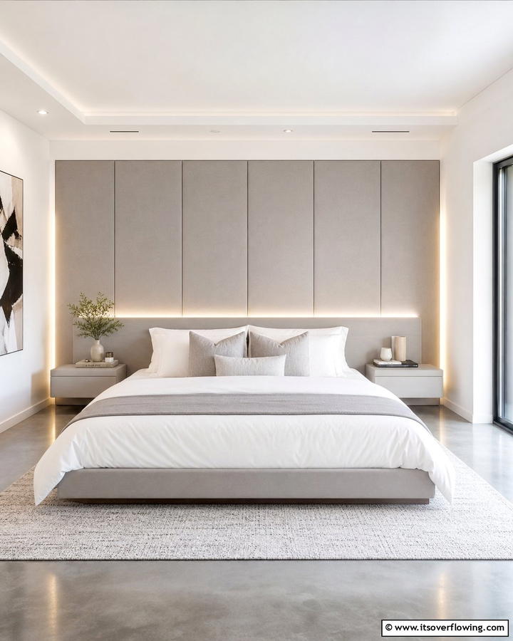 Sleek Minimalist Headboards - 21 Minimalist Bedroom Ideas for a Serene Retreat