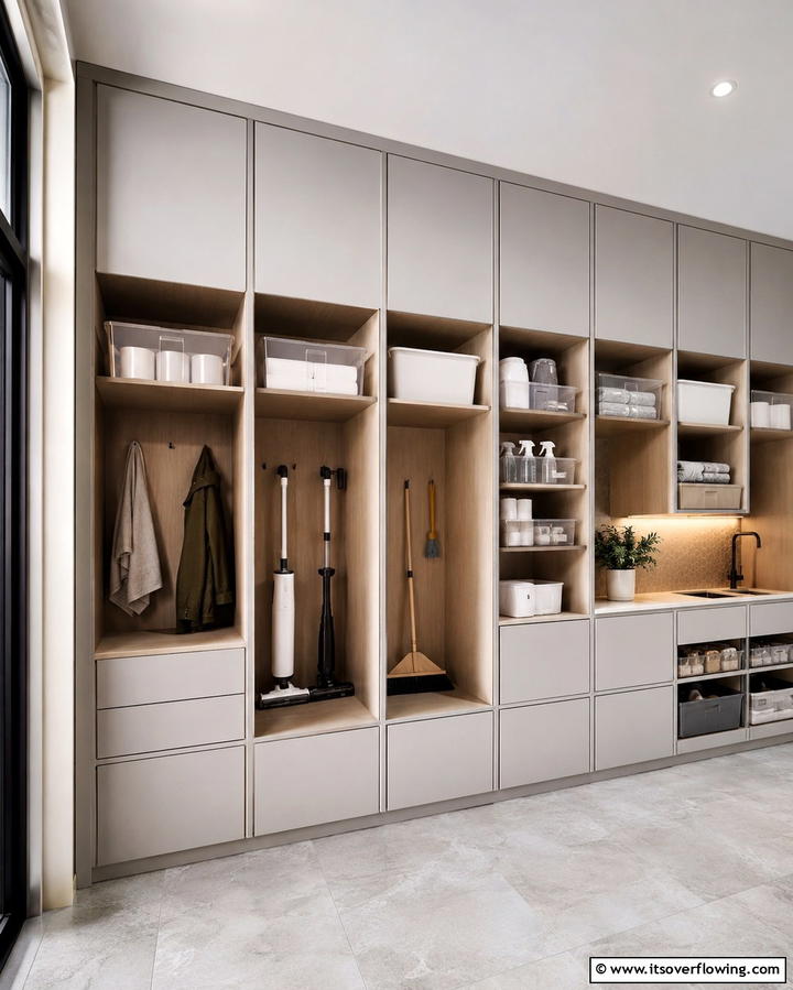 Sleek Minimalist Organizer - 30 Locker Decor Ideas- Organize with Style at Home