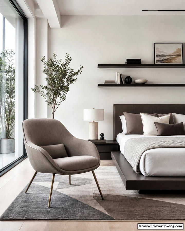 Sleek Modern Accent Chair - 25 Comfortable Bedroom Chair Ideas for Relaxation