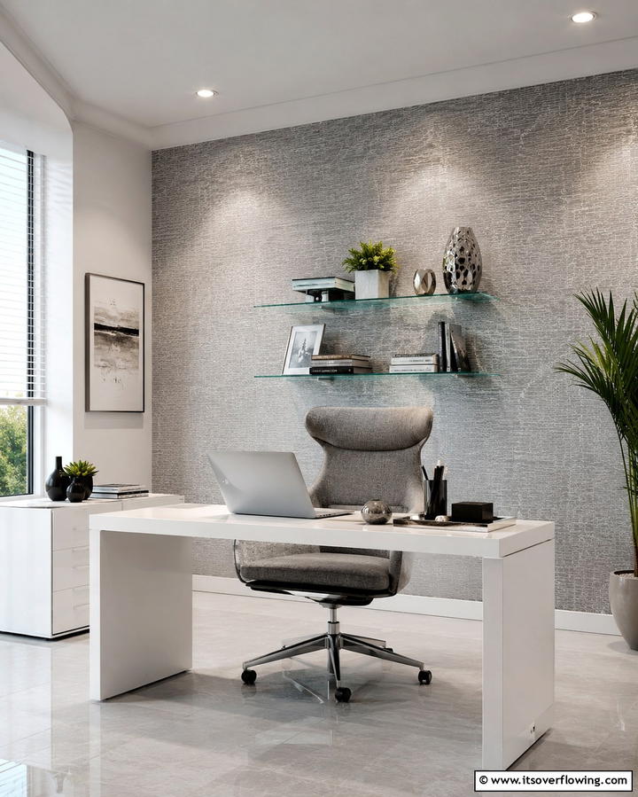Sleek Modern Textures - 30 Office Wallpaper Ideas for a Productive Workspace