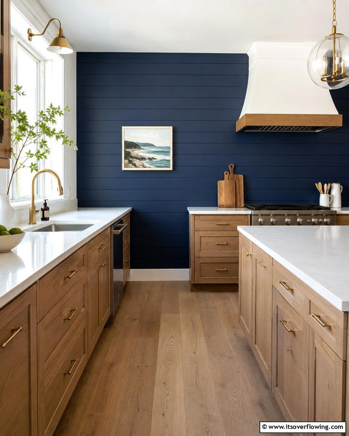 Sleek Shiplap Sophistication - 25 Kitchen Wainscoting Ideas for a Chic Upgrade