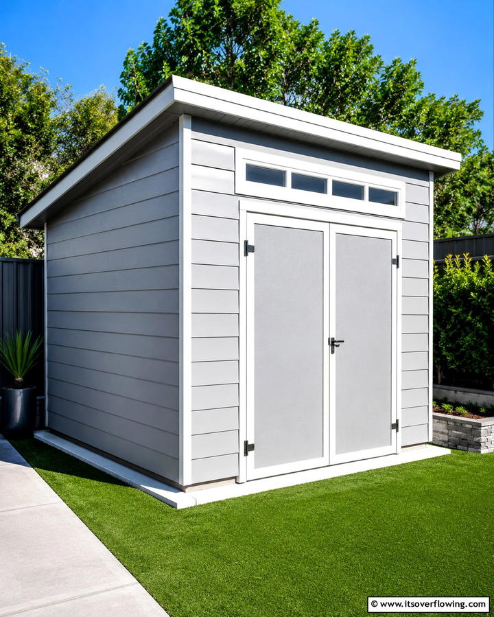 Sleek Silver Gray - 25 Shed Color Ideas to Brighten Your Outdoor Space