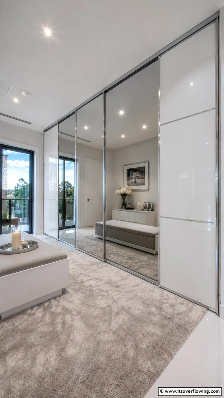 Sleek Sliding Wardrobe Doors - 30 Dressing Room Ideas for Organized Luxury