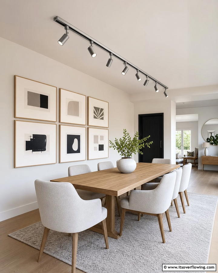 Sleek Track Lighting - 21 Dining Room Lighting Ideas to Elevate Your Space