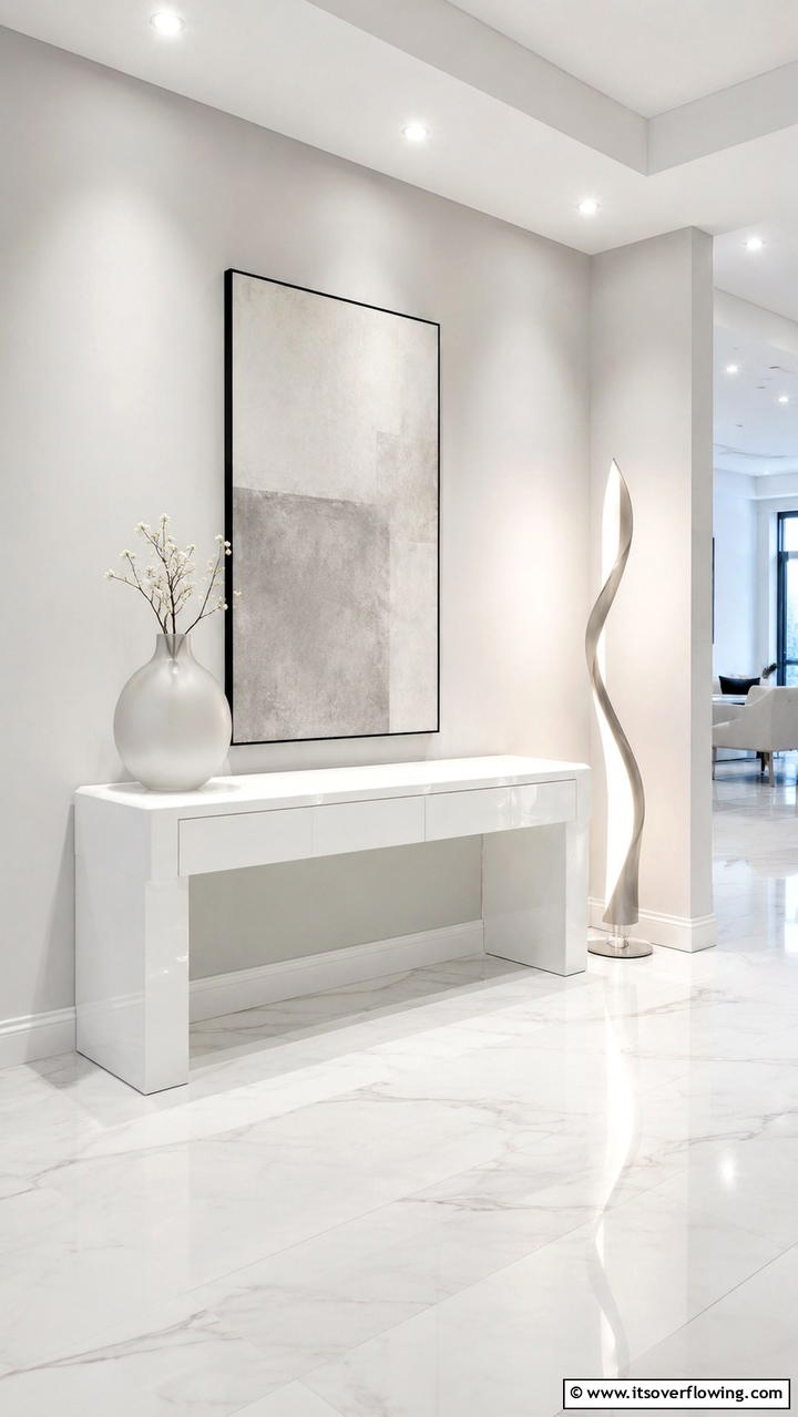 Sleek and Modern - 30 Console Table Decor Ideas- Elevate Entryways and Halls