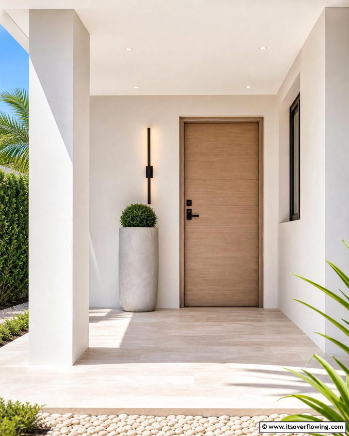 Sleek and Simple Entry - 21 Modern Front Porch Ideas for Welcoming Entryways