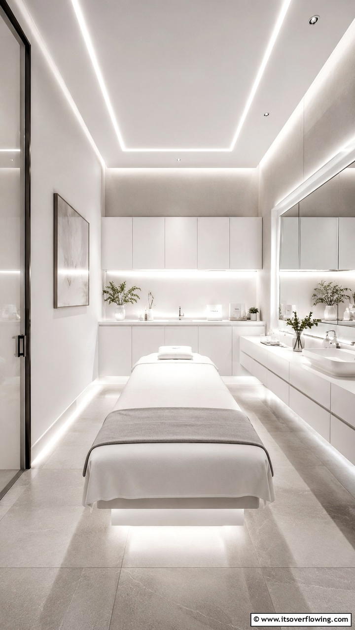 Sleek and Streamlined Design - 30 Facial Room Ideas for At-Home Skincare Sanctuaries