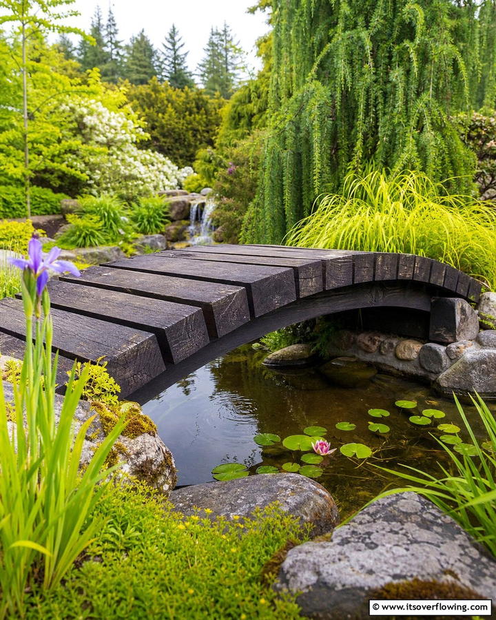 Sleeper Bridges for Water Features - 20 Garden Sleeper Ideas for a Unique and Functional Outdoor Space