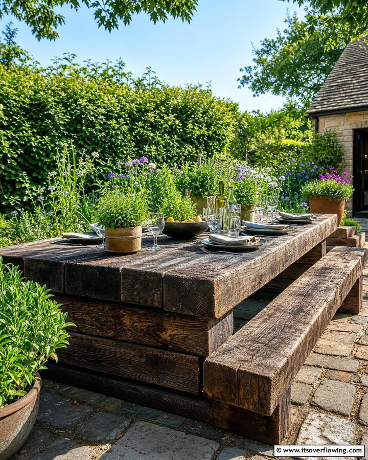 Sleeper Garden Tables - 20 Garden Sleeper Ideas for a Unique and Functional Outdoor Space