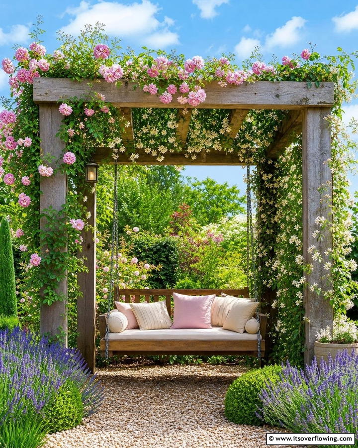 Sleeper Pergola Swing - 20 Garden Sleeper Ideas for a Unique and Functional Outdoor Space