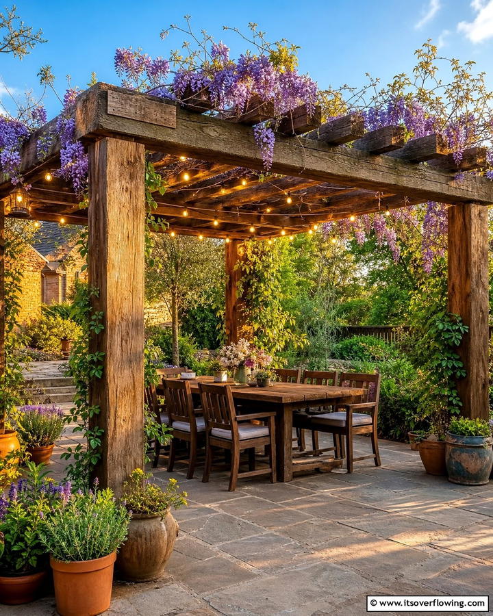 Sleeper Pergolas for Shaded Areas - 20 Garden Sleeper Ideas for a Unique and Functional Outdoor Space