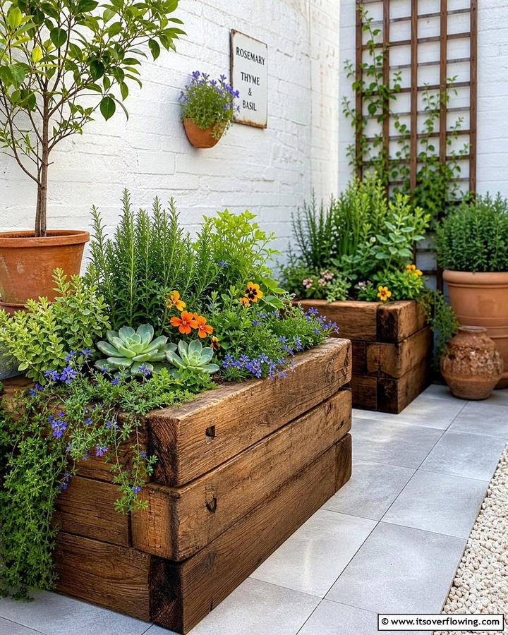 Sleeper Planters for Small Spaces - 20 Garden Sleeper Ideas for a Unique and Functional Outdoor Space