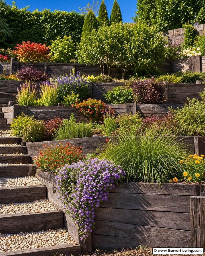 Sleeper Retaining Walls - 20 Garden Sleeper Ideas for a Unique and Functional Outdoor Space
