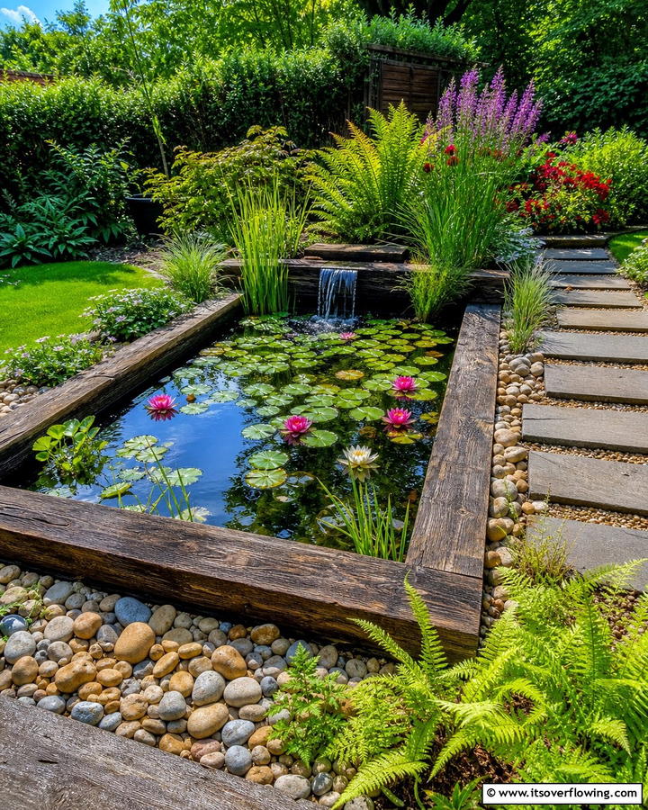 Sleeper Water Features - 20 Garden Sleeper Ideas for a Unique and Functional Outdoor Space