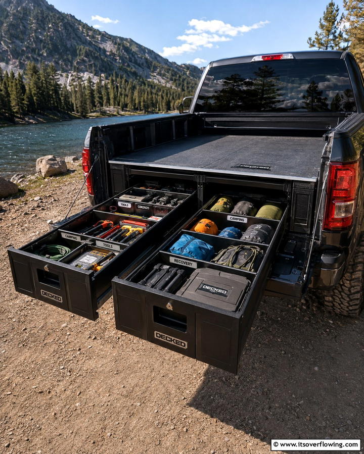 Slide Out Storage Drawers - 20 Truck Bed Storage Ideas for Organization