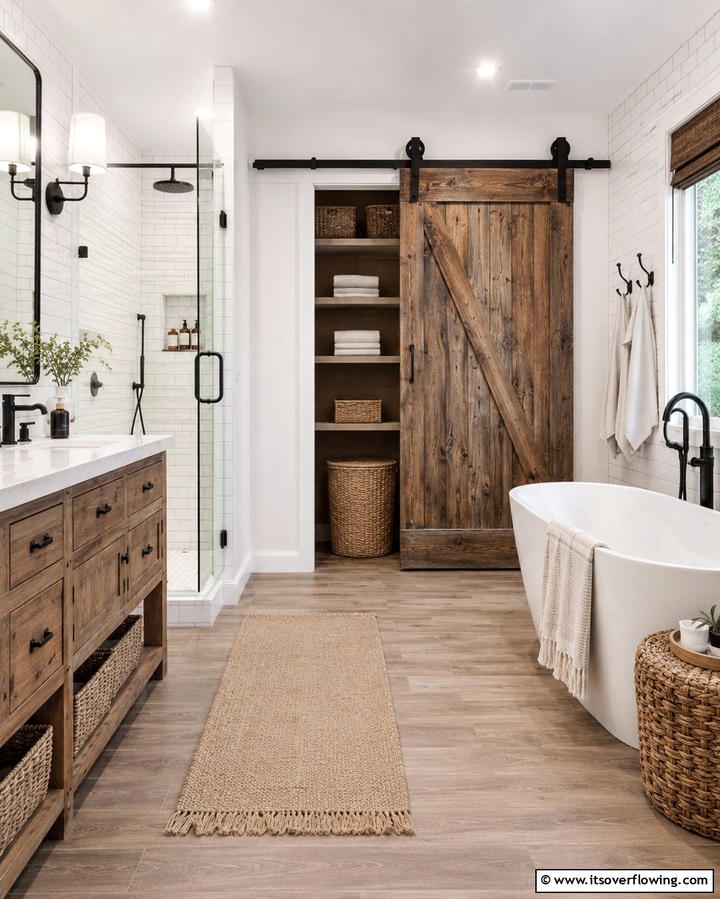 Sliding Barn Door Closet - 25 Bathroom Closet Ideas to Maximize Storage and Style