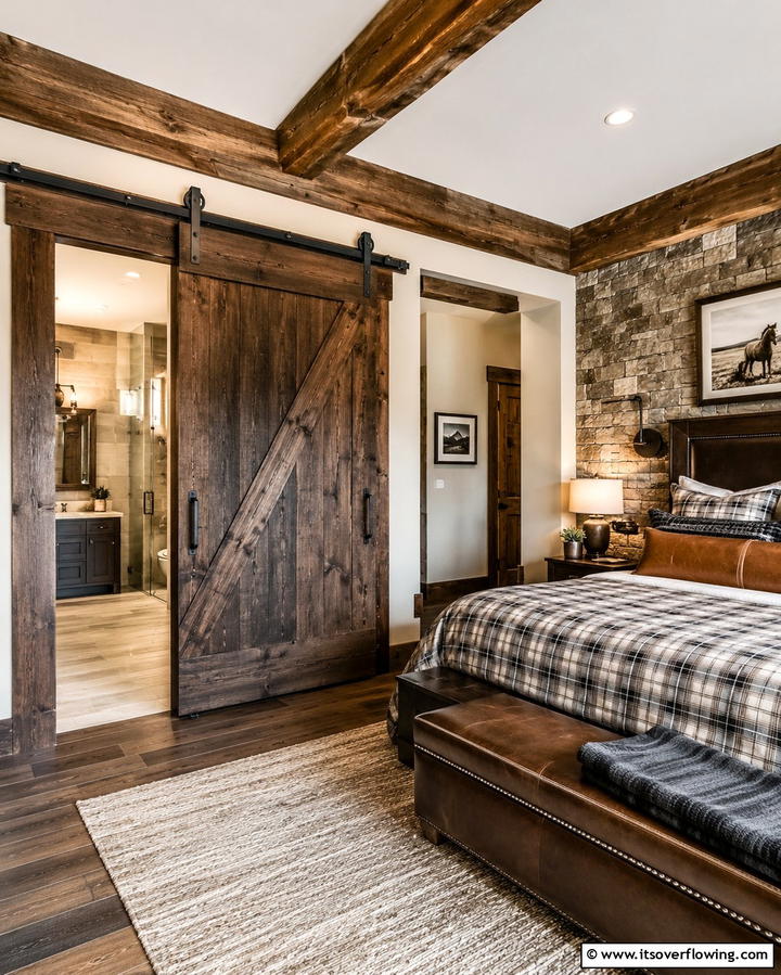 Sliding Barn Door for Rustic Charm - 25 Creative Bedroom Door Decorating Ideas for Style